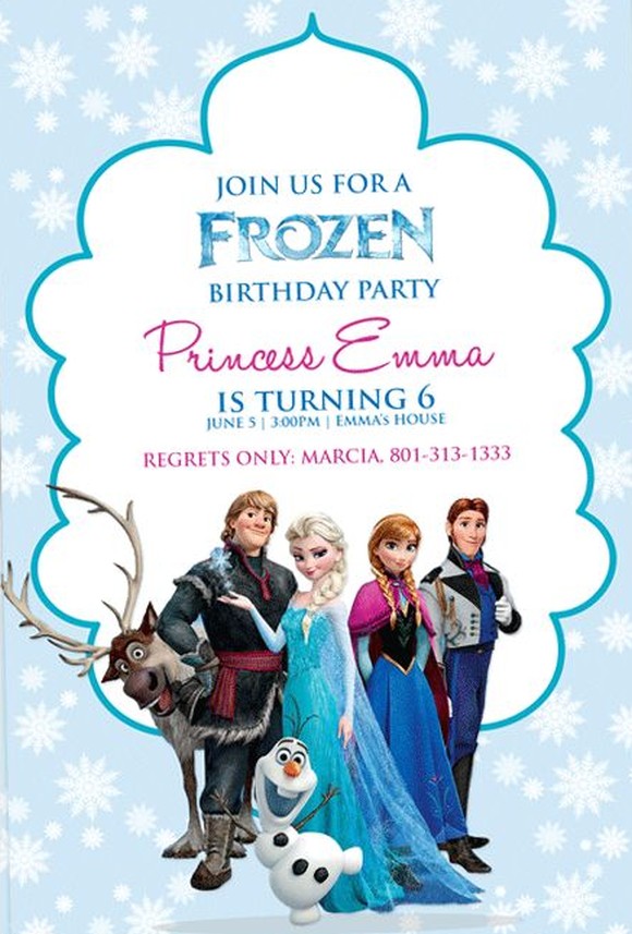 Frozen Invitation Sample – Invitations Online