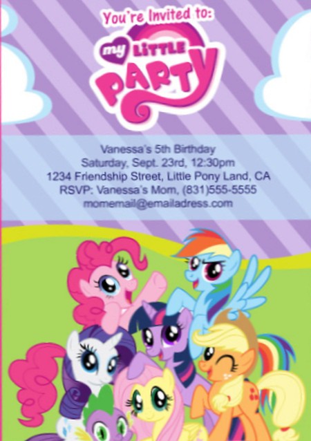 Sample My Little Pony Invitations Ideas 3