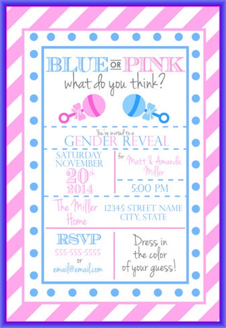 Gender Reveal Party Invitations | Invitations Online
