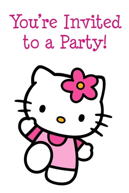 Hello Kitty invitation card sample - Invitations Online