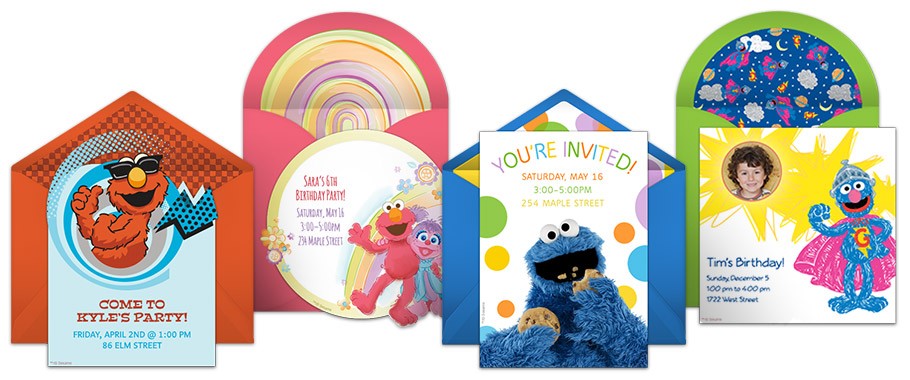 Sesame street invitation samples | Invitations Online