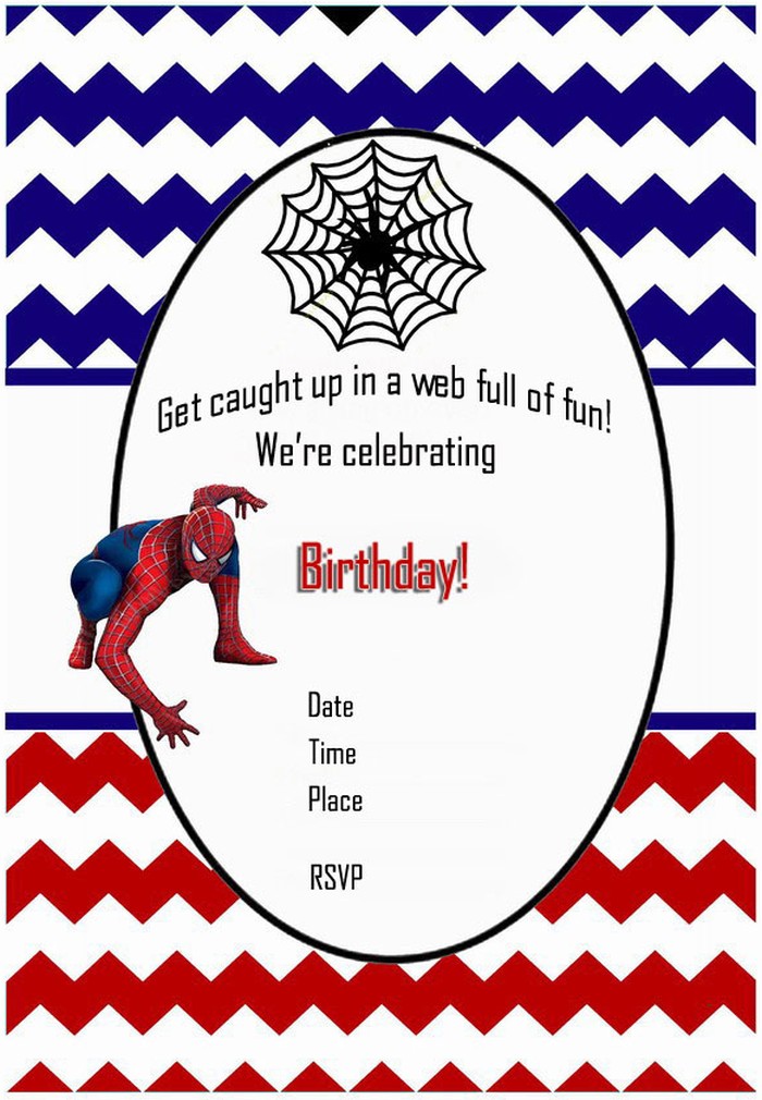 Printable Spiderman Birthday Invitation Invitations Online