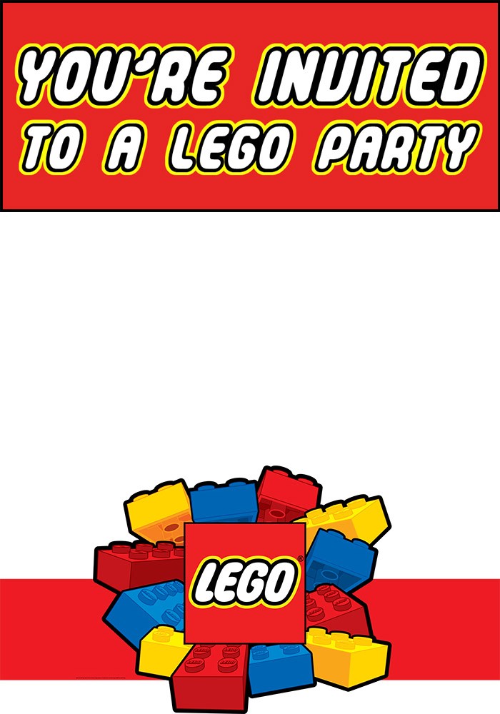 Lego Invite Template Free