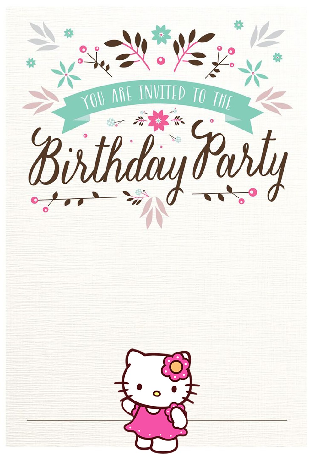 Hello Kitty Free Printable Invitation Templates Invitations Online