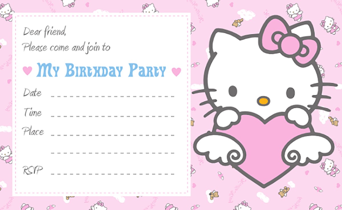 Hello Kitty Free Printable Invitation Templates Invitations Online