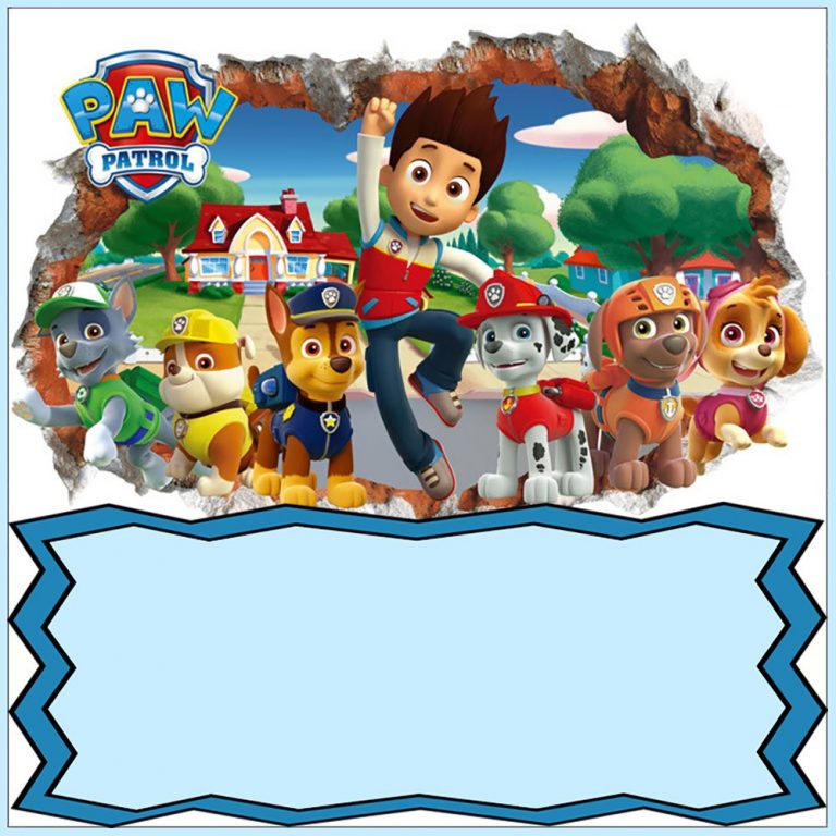 Paw Patrol Invitation Card Design | Invitations Online