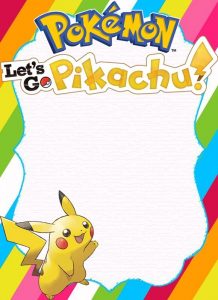 Free Pikachu Birthday Party Invitation Template – Invitations Online